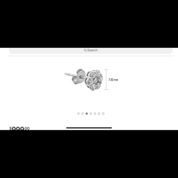 1 carat diamond earrings - Picture 2 of 4